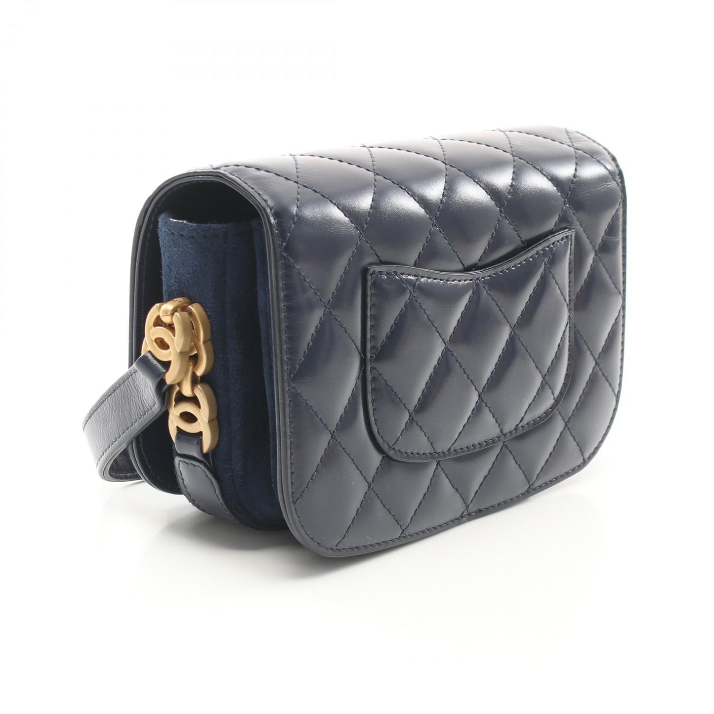 Chanel Matelasse Leather Suede Shoulder Bag