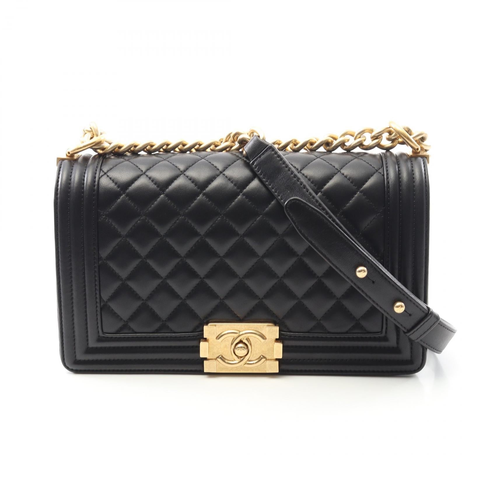 Chanel Boy Chanel Lambskin Shoulder Bag