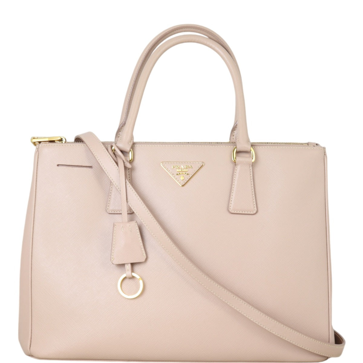 Prada Saffiano Lux Galleria Double Zip Tote Medium
