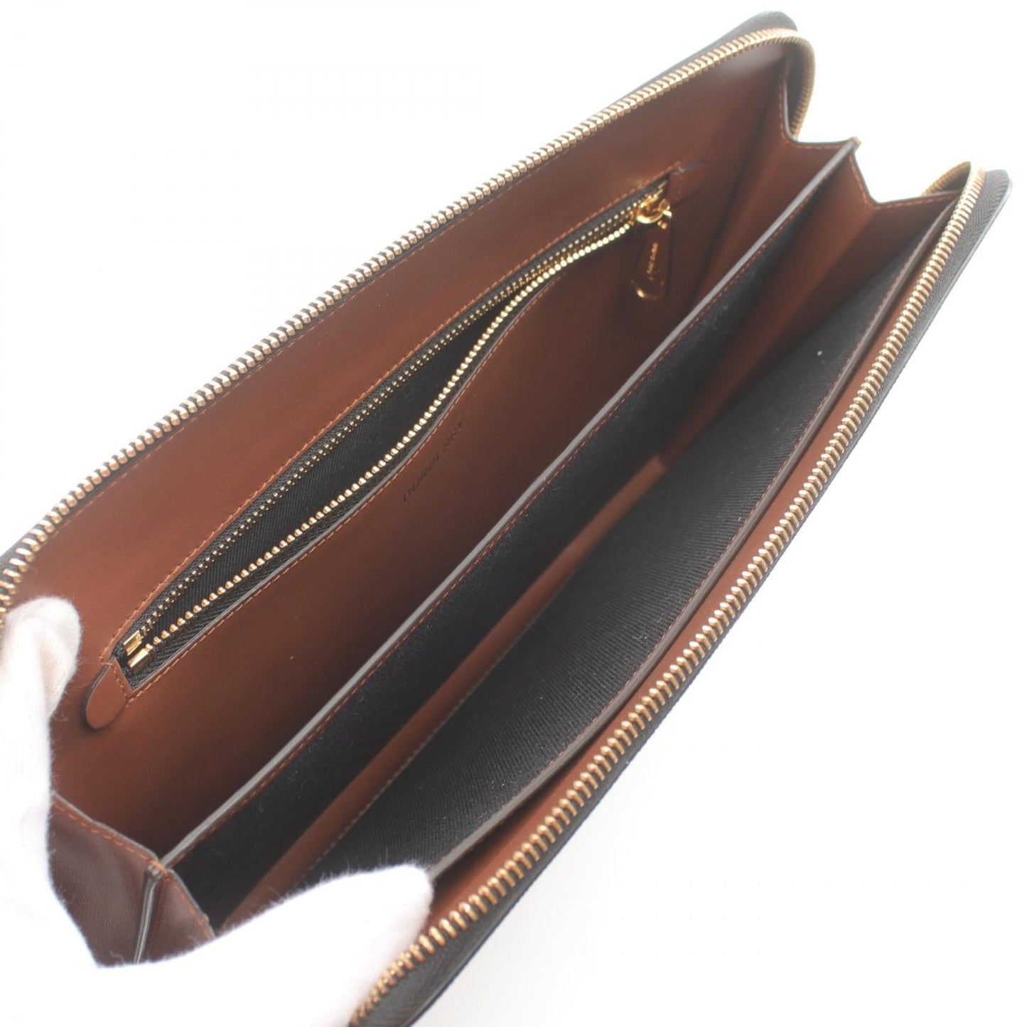 Burberry TB Monogram Coated Canvas Clutch Bag