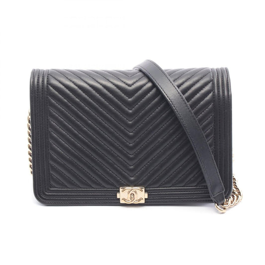 Chanel Boy Chanel Chevron V Stitch Lambskin Shoulder Bag
