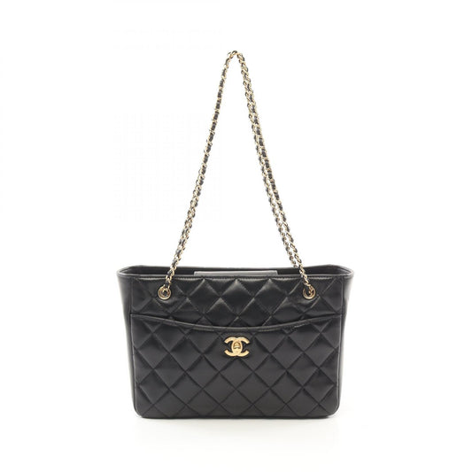 Chanel Small Shopping Bag Shiny Lambskin Tote Bag
