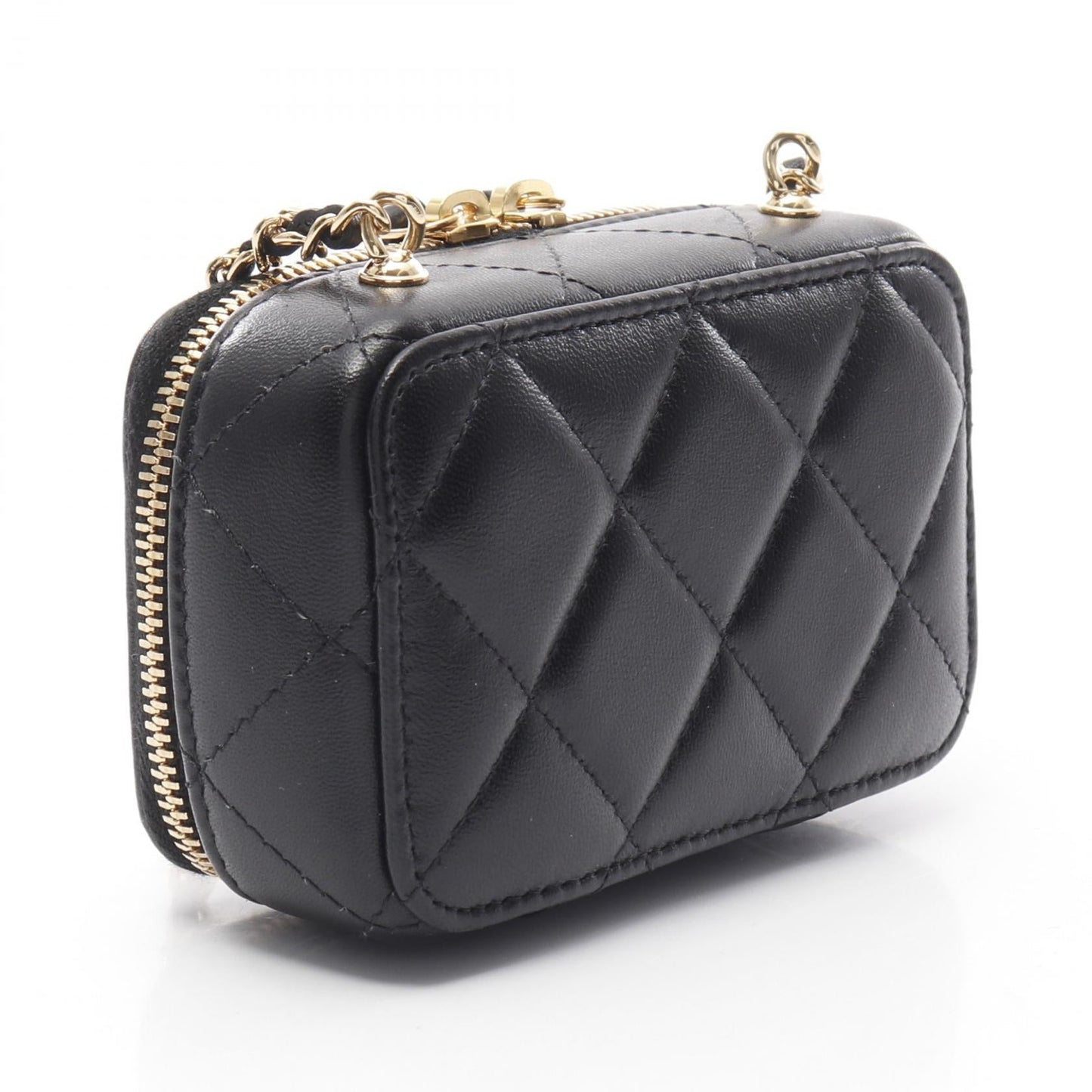 Chanel Matelasse Vanity Mini Card Case Lambskin Shoulder Bag