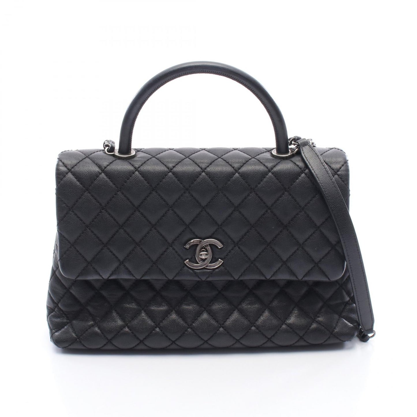 Chanel Matelasse Coco Handle Grained Calfskin Handbag