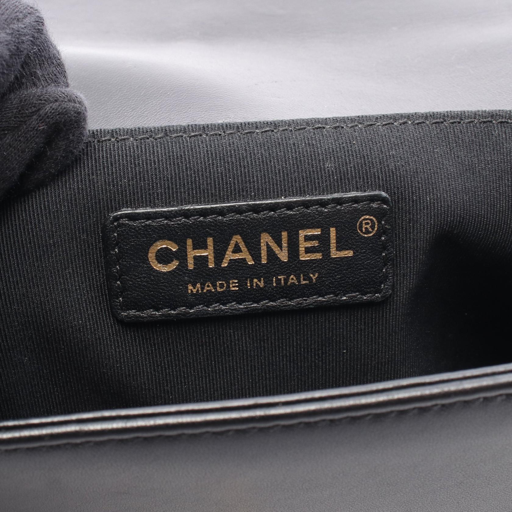 Chanel Boy Chanel Matelasse Lambskin Fabric Shoulder Bag