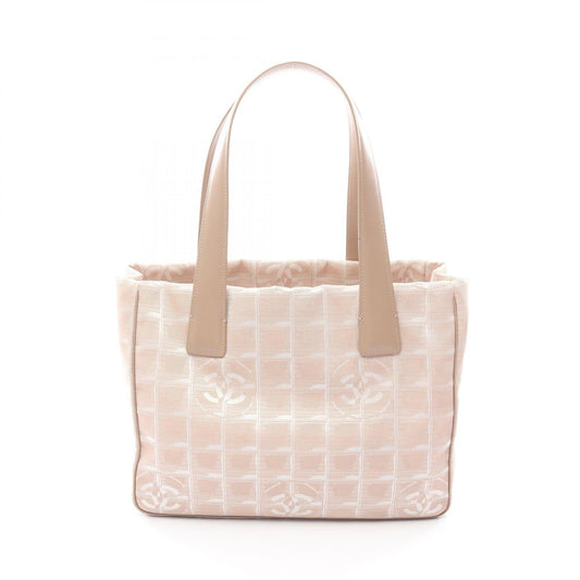 Chanel New Travel Line Leather Nylon Canvas Tote Bag