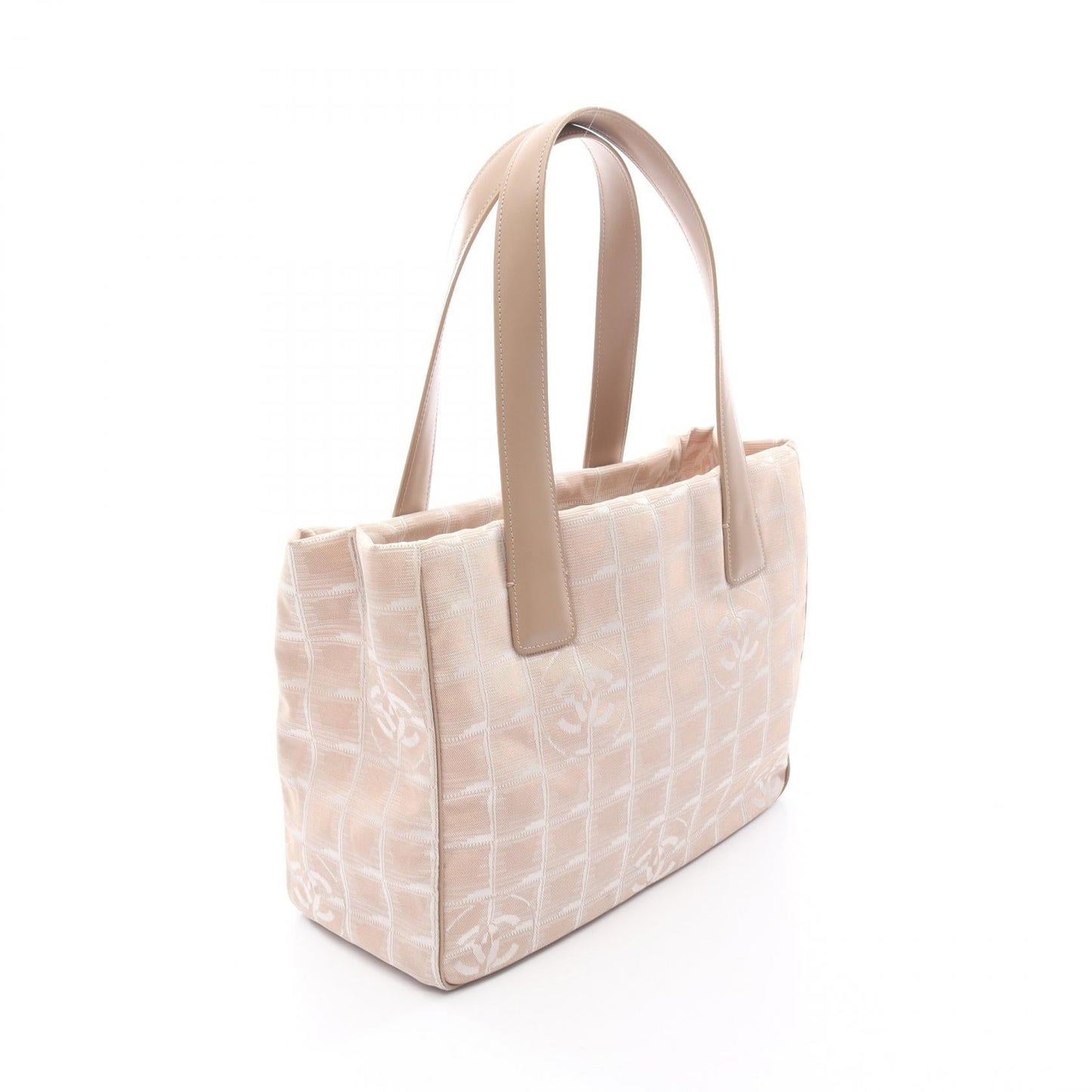 Chanel New Travel Line Leather Nylon Canvas Tote Bag