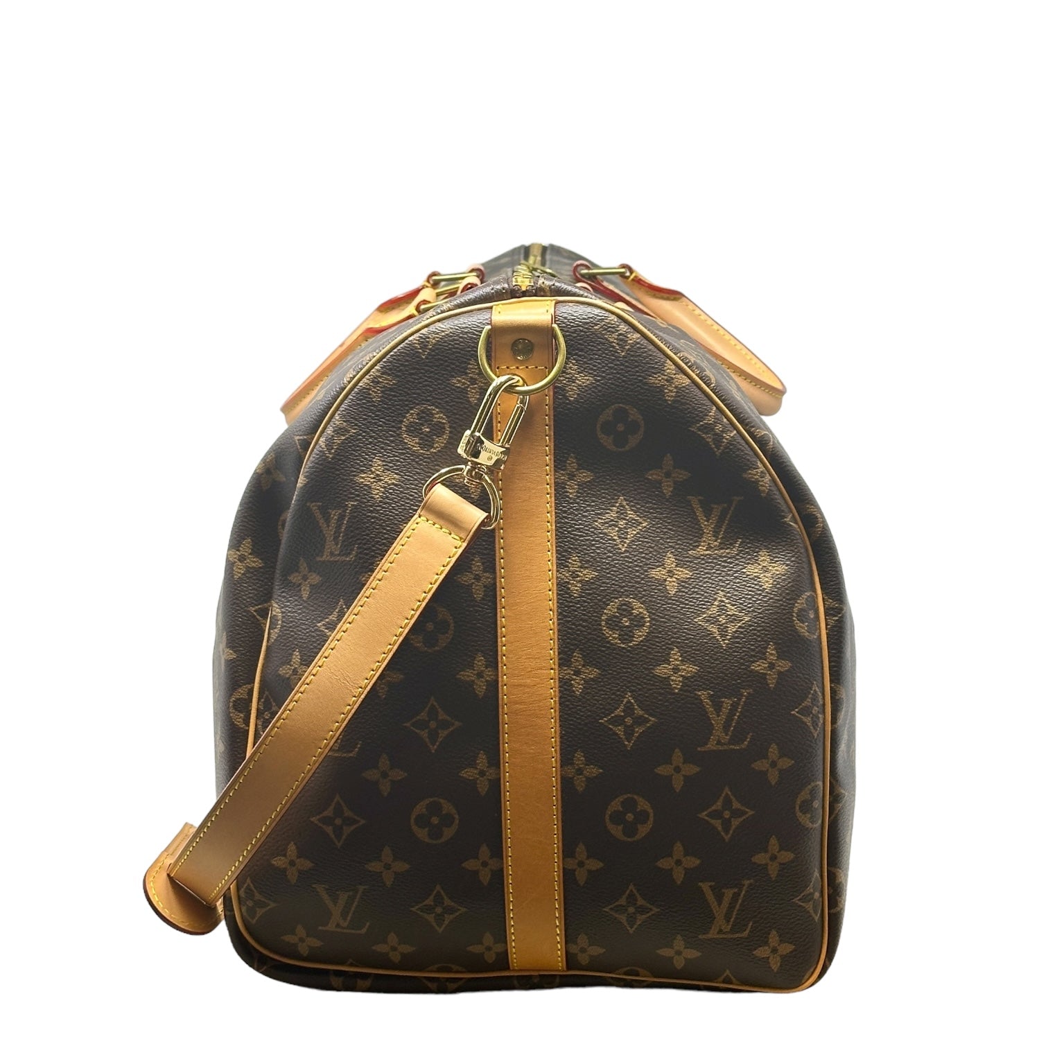 Keepall 55 Luxury Designer By Louis Vuitton In Monogram Canvas, Size: Large Crossbody