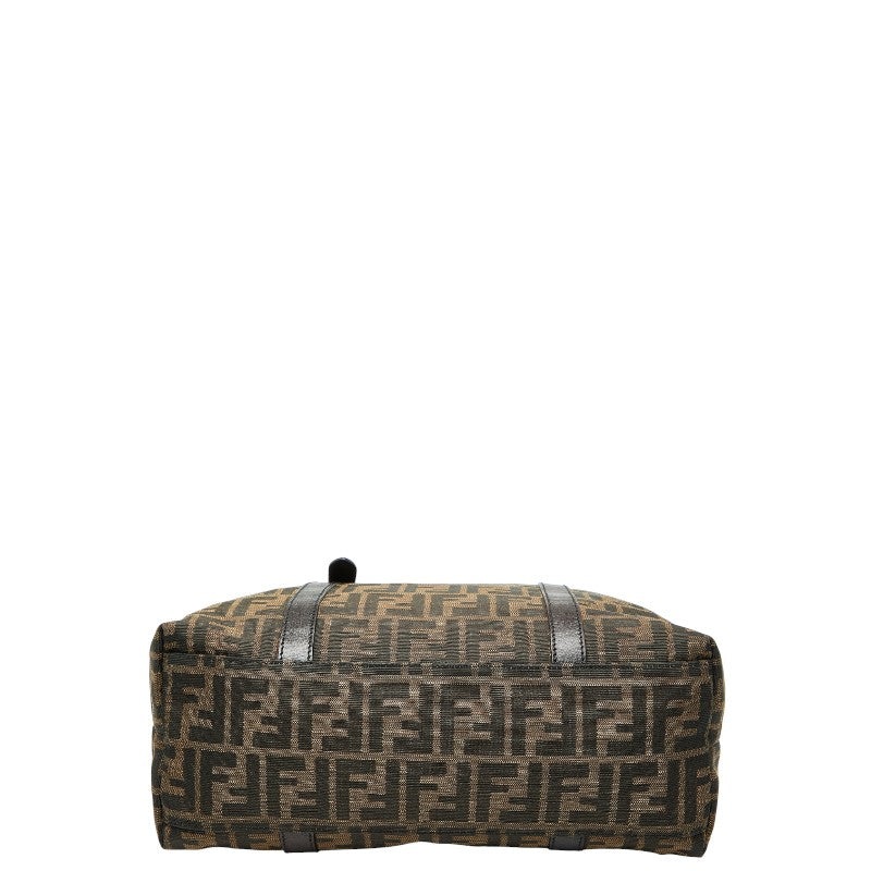 Fendi Zucca Canvas Leather Handbag