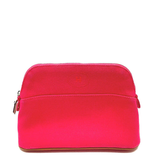 HERMES Pouch canvas pink accessory case Bored pouch 20