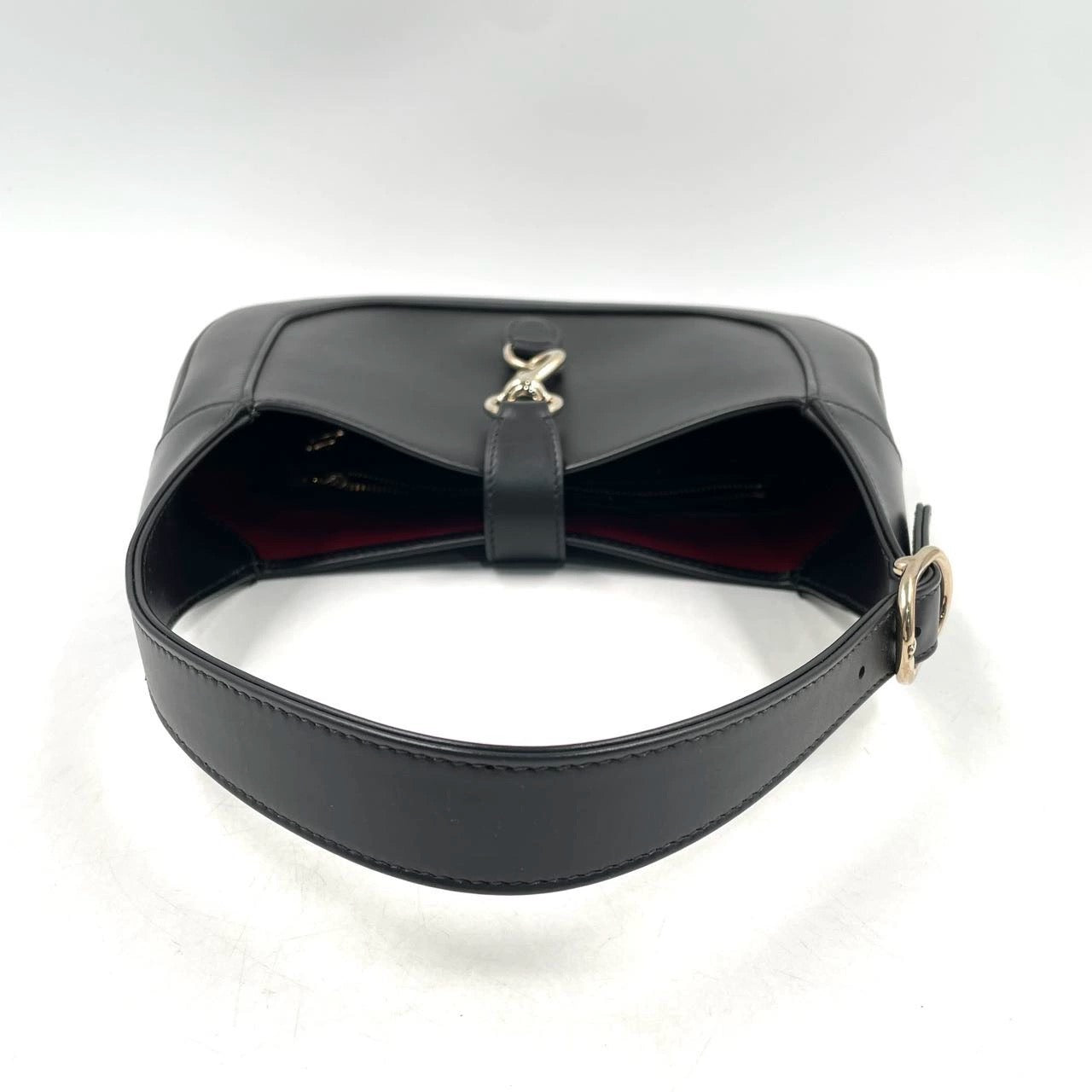 Gucci Jackie 1961 Small Black Leather Shoulder Bag Clasp