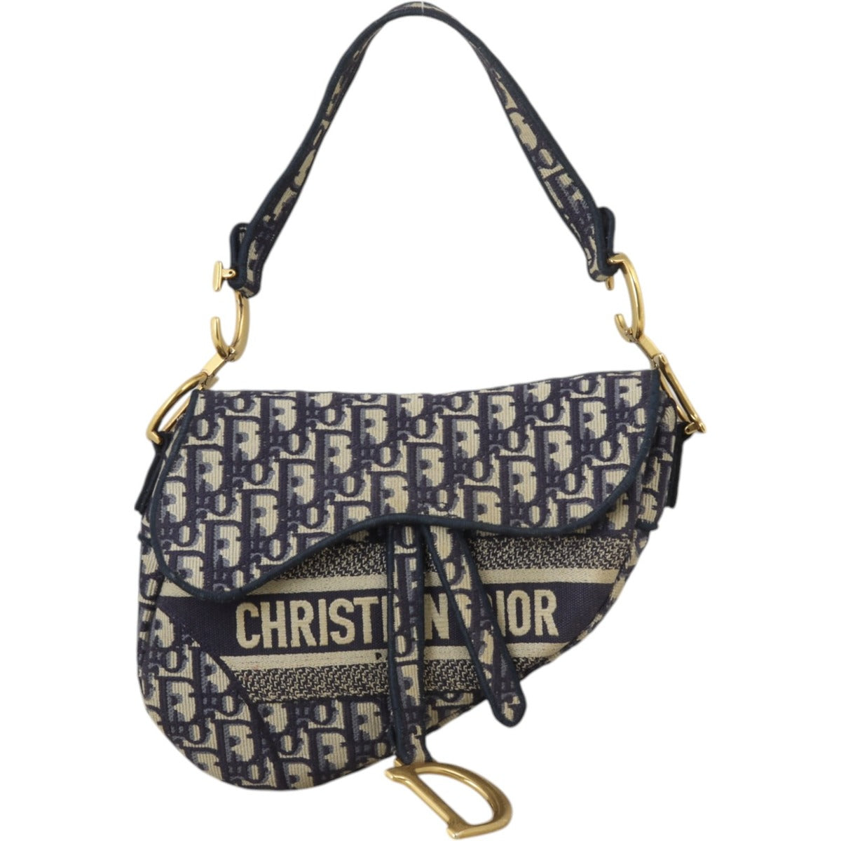 Dior Saddle Bag Oblique with Embroidered Strap