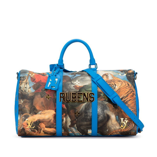 Louis Vuitton blue Pvc Leather Boston Bag Shoulder Bag