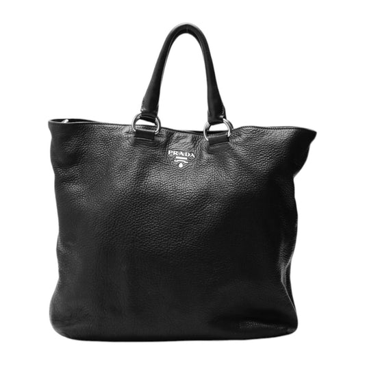 PRADA Handbag 1BG865 2E8K leather black Handbag VITELLO PHENIX Cross Sling Bag unisex(Unisex)
