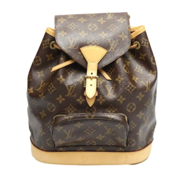 LOUIS VUITTON Backpack Monogram canvas Brown bag MontsourisMM Women