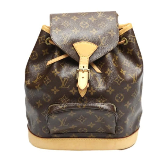 LOUIS VUITTON Backpack Monogram canvas Brown bag MontsourisMM Women