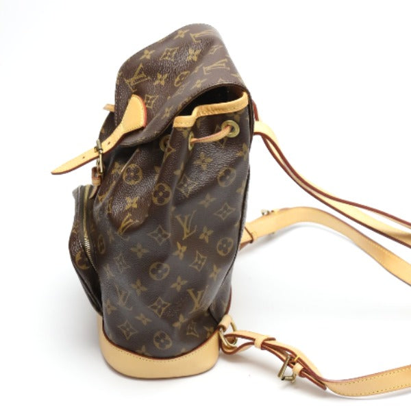 LOUIS VUITTON Backpack Monogram canvas Brown bag MontsourisMM Women
