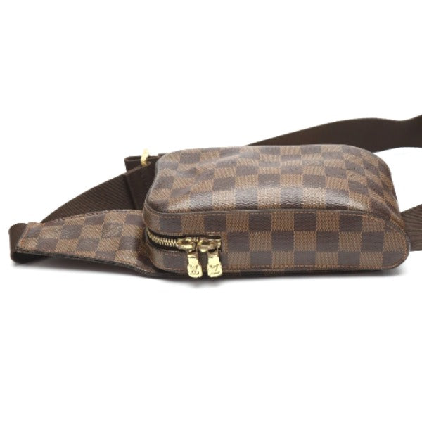 LOUIS VUITTON Sling bag Damier canvas, leather Brown Waist pouch Damier Geronimos unisex(Unisex)