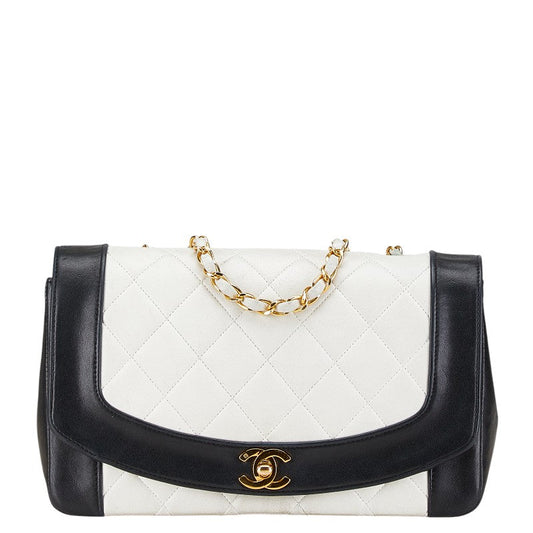 Chanel Coco Mark Diana Matelasse Lambskin Shoulder Bag Classic Flap