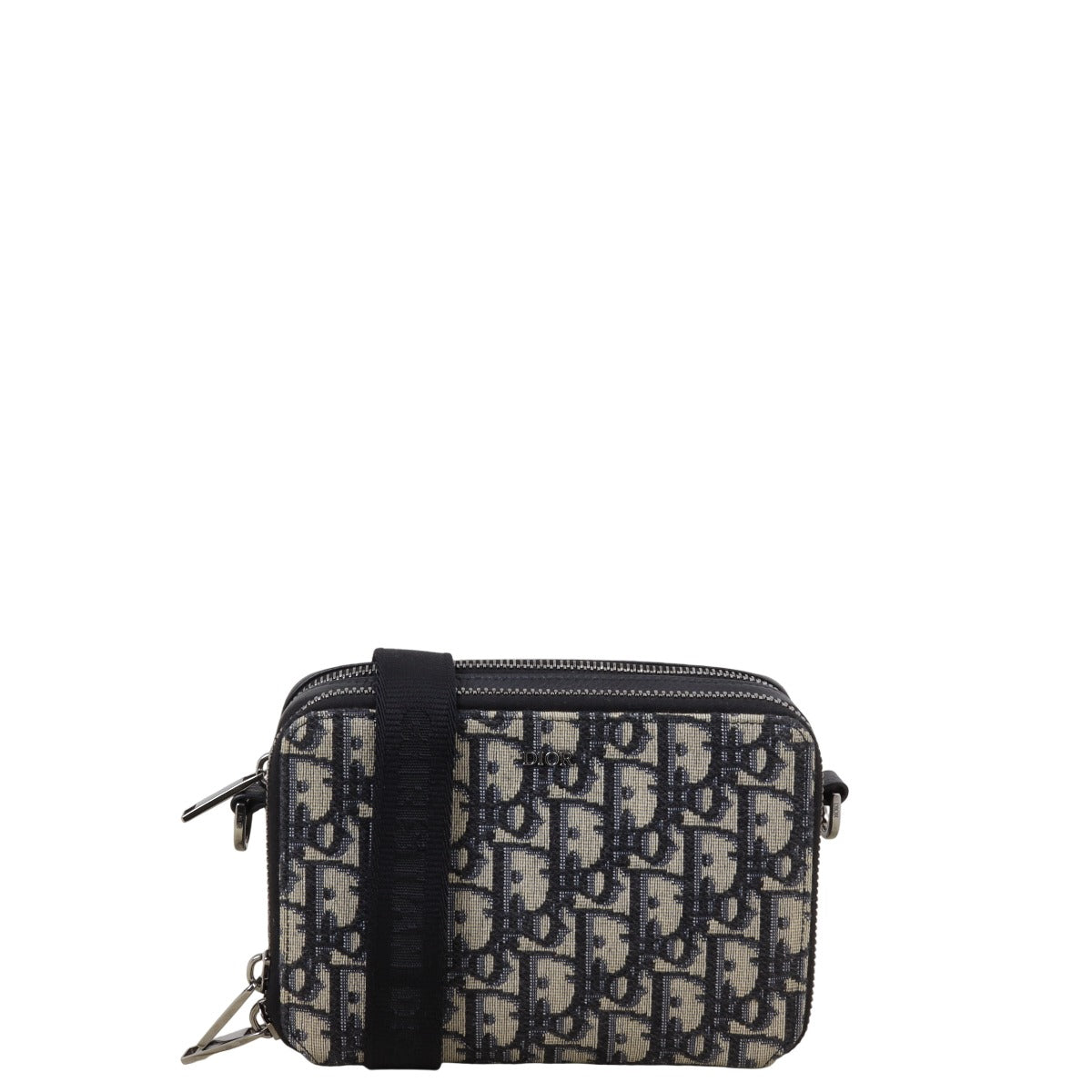 Dior Double Zip Pouch with Strap Oblique