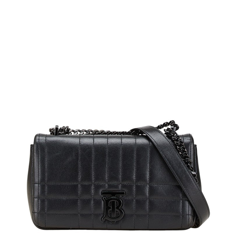 Burberry Lola Clutch TB Logo Leather Shoulder Bag