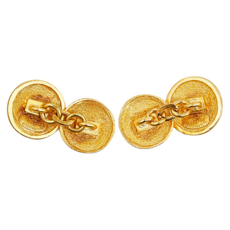 Chanel Coco Mark Round Double Cufflinks Classic Flap Tote