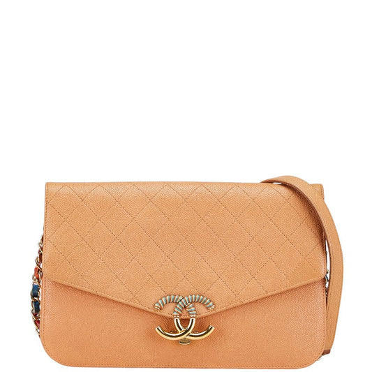 Chanel Half Coco Caviar Skin Shoulder Bag