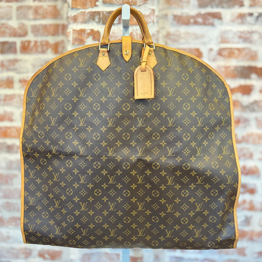 LOUIS VUITTON Brown Monogram Coated Canvas Garment Cover Crossbody