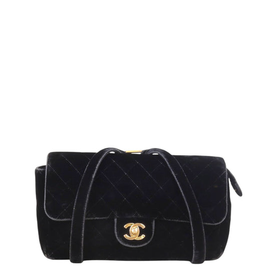 Chanel CC Flap Chain Backpack Velvet