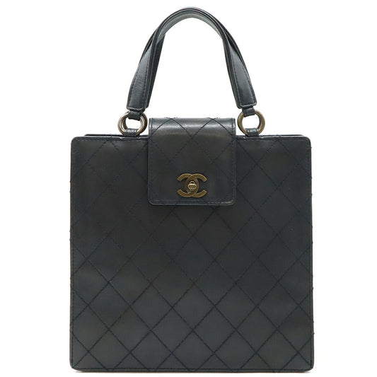 Chanel Leather Matelasse Coco Handbag Black