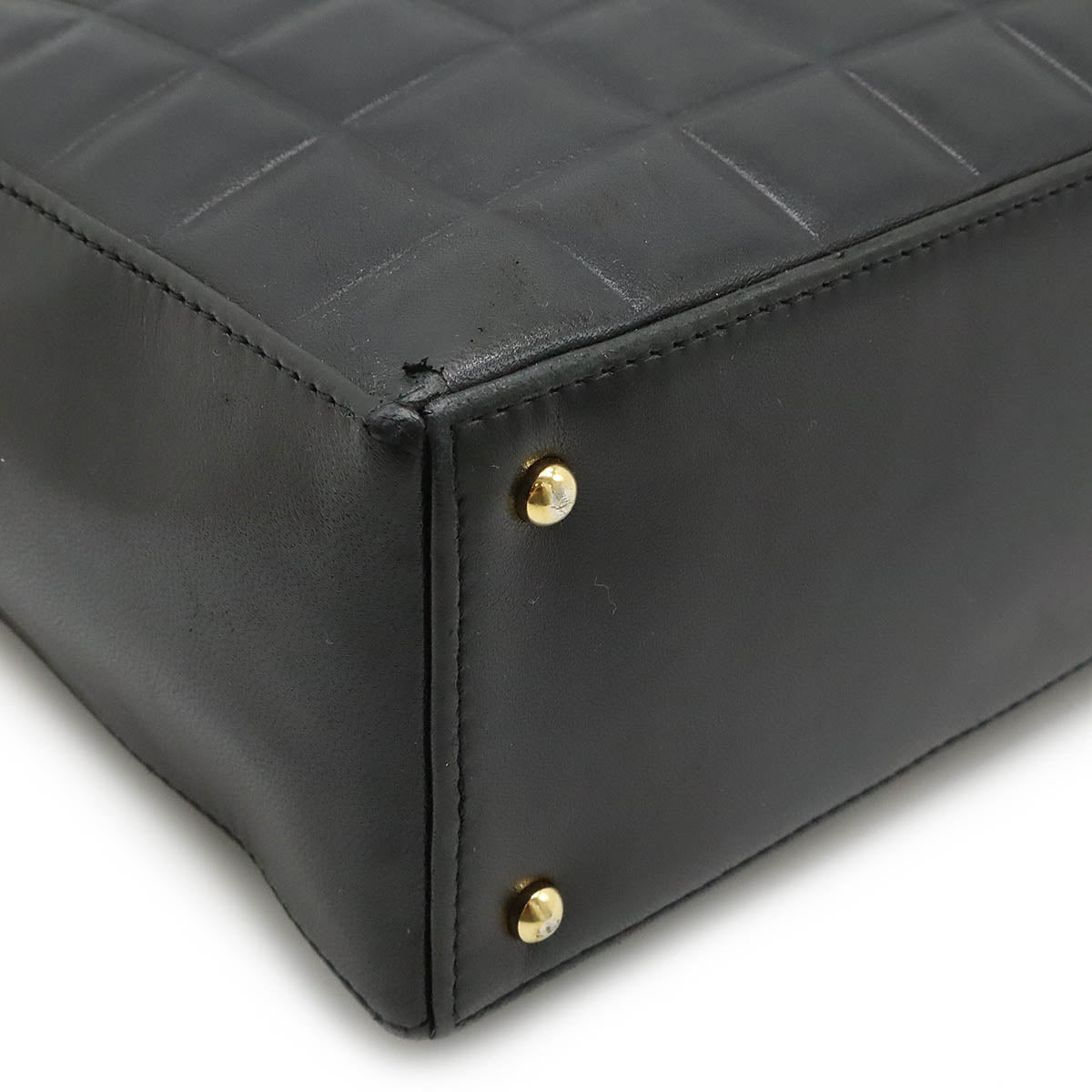 Chanel Lambskin Choco Bar Tote Bag Classic Flap