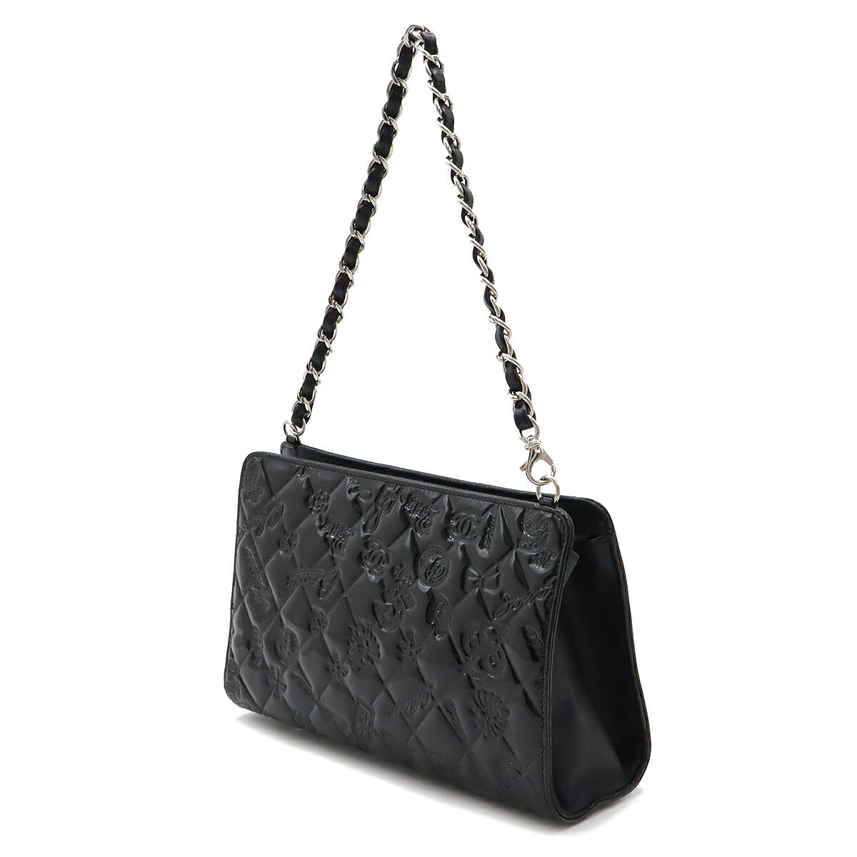 Chanel Enamel Icon Symbol Charm 2way Shoulder Handbag Classic Flap
