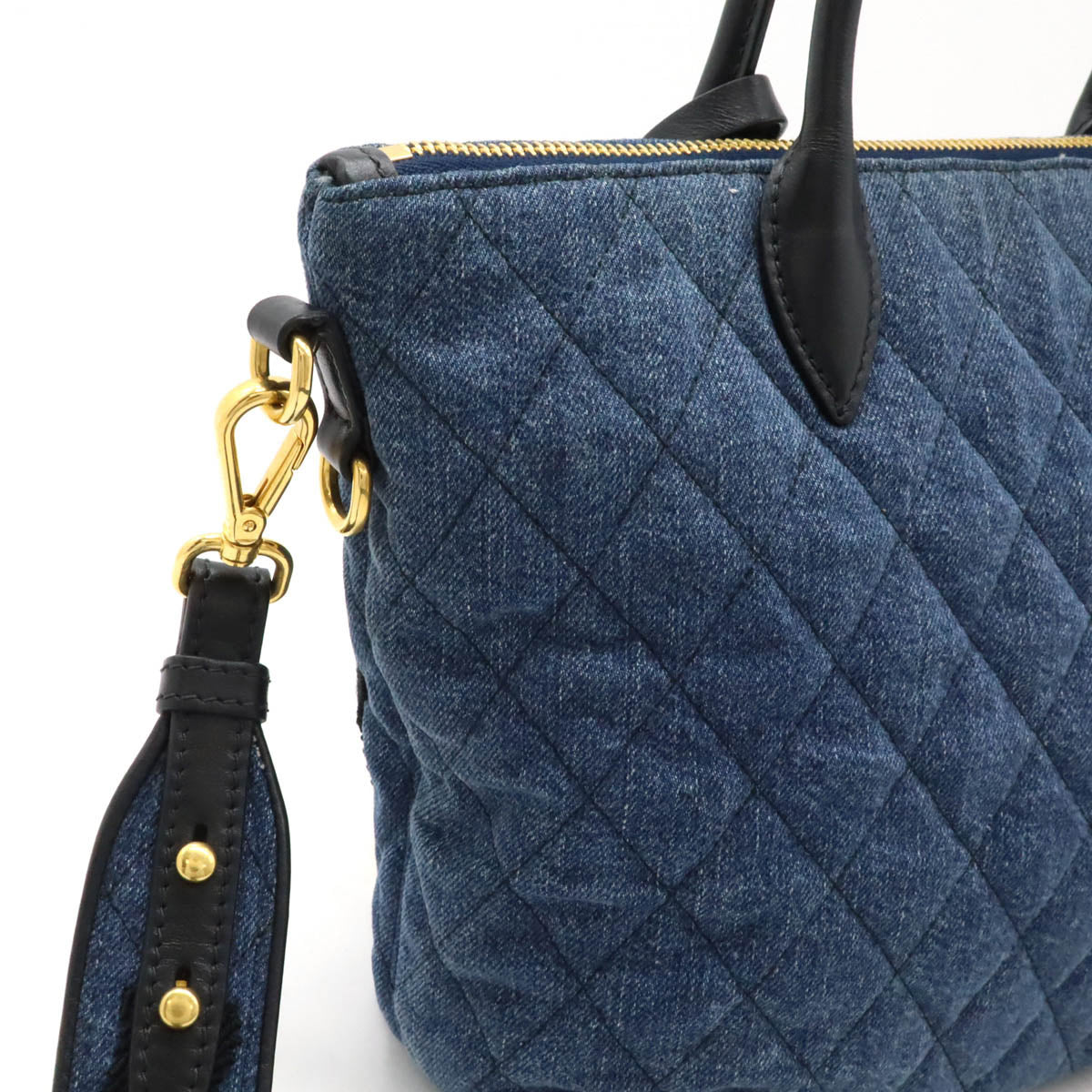 Prada Corsaire Denim Leather 2way Handbag