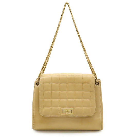 Chanel 2.55 Choco Bar Lambskin Shoulder Bag