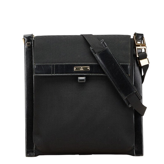 Gucci Shoulder Bag Leather Nylon Canvas
