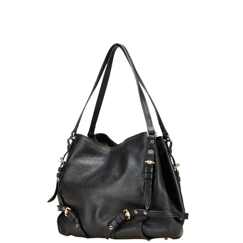 Burberry Nova Check Leather 2way Tote Bag