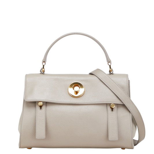 Saint Laurent M Two Leather Canvas 2way Bag
