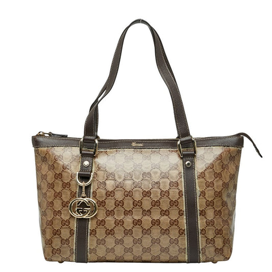 Gucci Abbey GG Crystal PVC Tote Bag