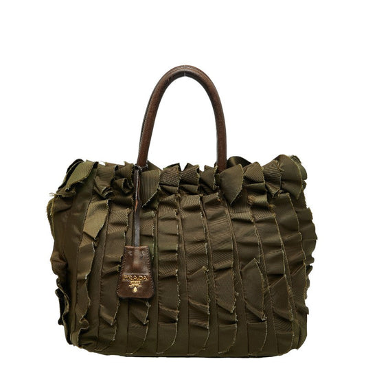 Prada BN1728 Nylon Leather Handbag