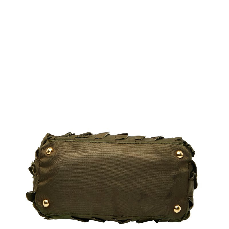 Prada BN1728 Nylon Leather Handbag