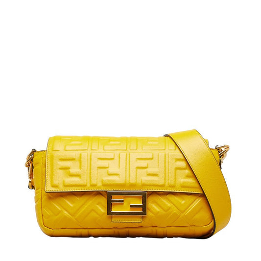 Fendi Zucca Leather Shoulder Bag