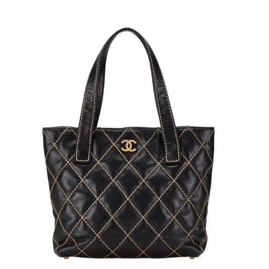 Chanel Coco Mark Matelasse Wild Stitch Lambskin 2way bag Classic Flap
