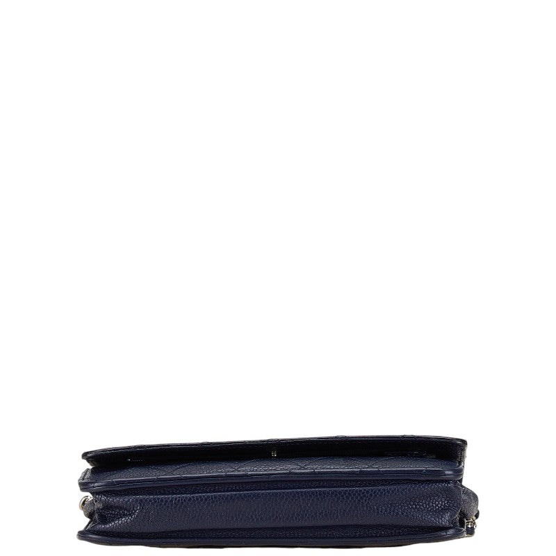 Chanel Coco Mark Matelasse Caviar Skin Wallet on Chain Crossbody