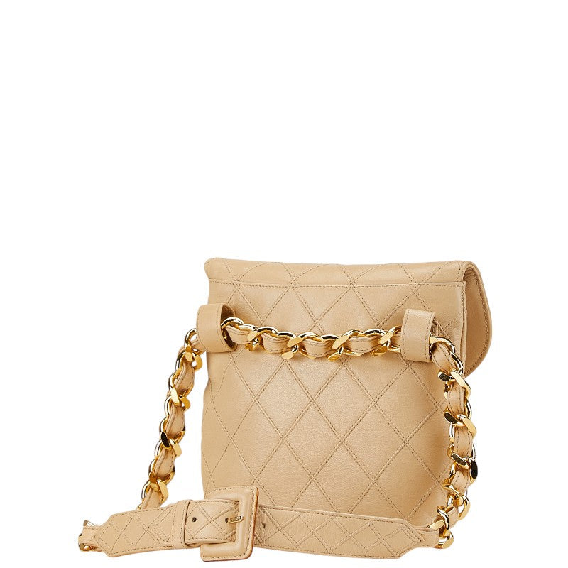 Chanel Coco Mark Bicolore Leather Waist Bag Classic Flap