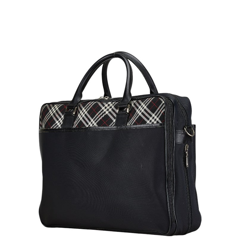 Burberry Nova Check Nylon Leather Business Bag
