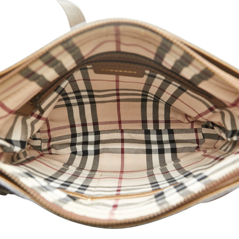 Burberry Nova Check Leather Shoulder Bag