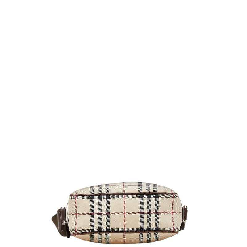 Burberry Nova Check Canvas Leather Shoulder Bag