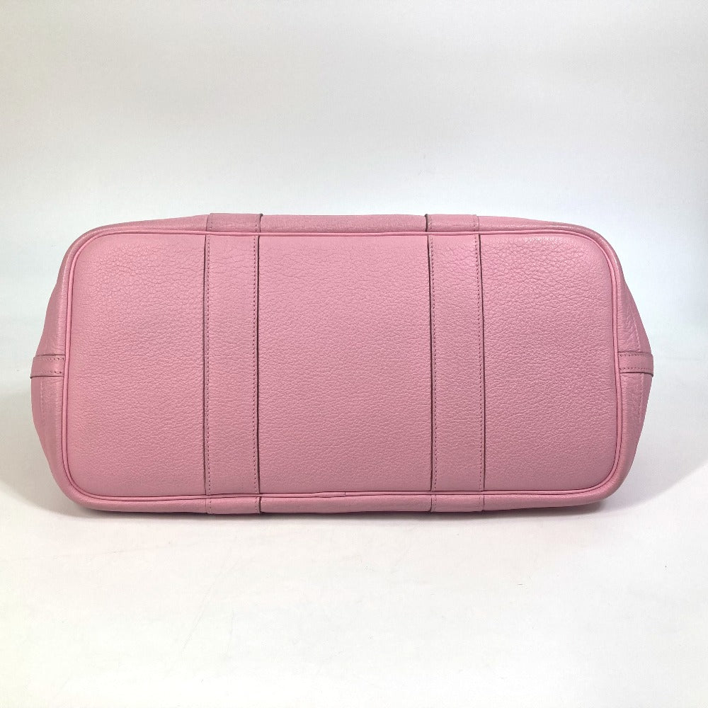 HERMES Tote Bag leather pink Garden party PM Tote Bag Women