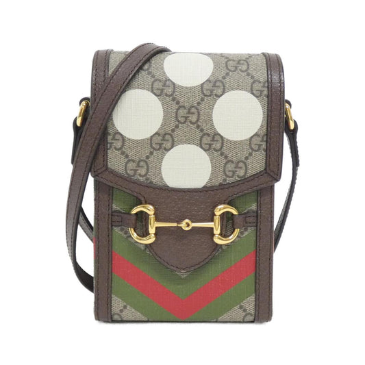 Gucci GUCCI HORSEBIT 1955 GG Supreme Canvas Leather Shoulder Bag