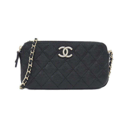 Chanel Caviar Skin Wallet on Chain Crossbody
